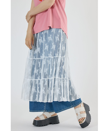 レースティアードスカート