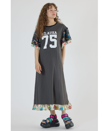 ドッキングアロハティアードワンピース