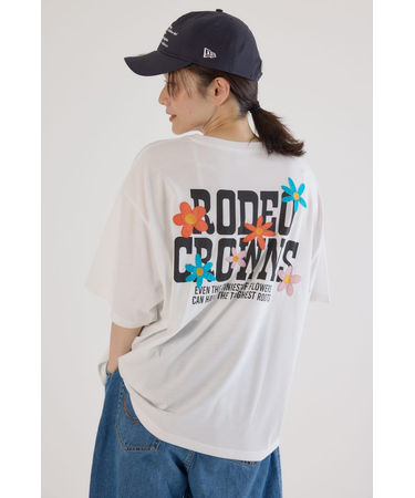 フラワークロスパッチTシャツ