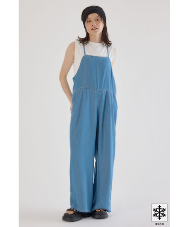 クールデニムリボンサロペット