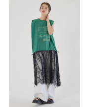 レースドッキングブラウジングワンピース