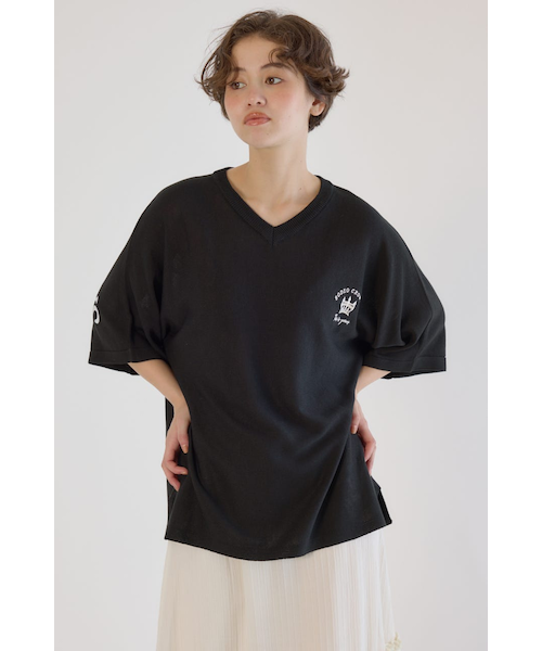 トップス bogmmy M ボートネック・フレンチ袖／スーピマ・ドゥクラッセTシャツ/40代