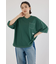 カラーステッチVネック5分袖Tシャツ