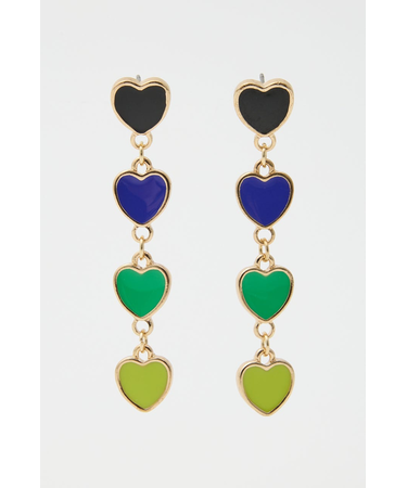 カラフルハート4連ピアス