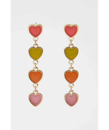 カラフルハート4連ピアス