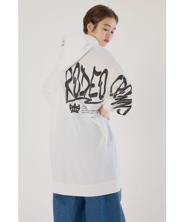 Right shoulder LOGOパーカーワンピース
