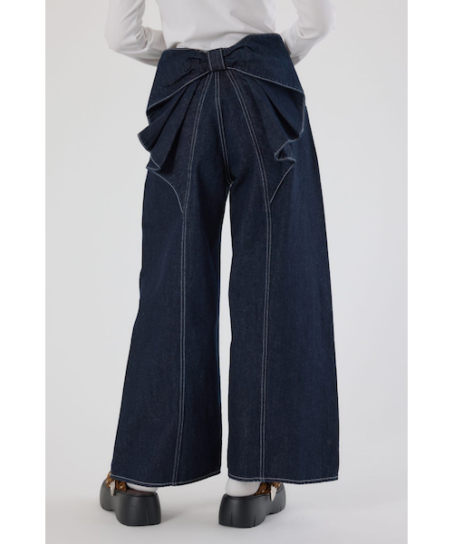 新品ロデオクラウンズワイドボウル ビッグリ ボンデニムパンツ M ビッグリボンデニムパンツ｜ロデオクラウンズ／ロデオクラウンズ