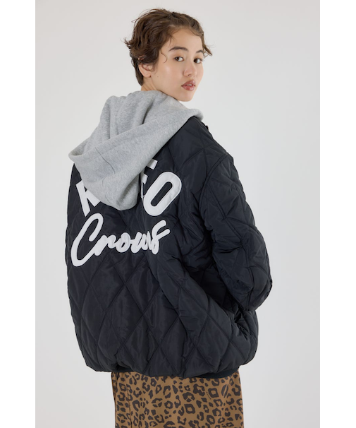 キルティングフードブルゾン