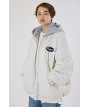 キルティングフードブルゾン