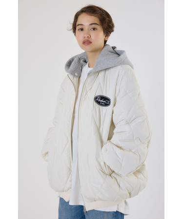 キルティングフードブルゾン