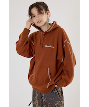 スウェットライクジャガードロゴフーディー