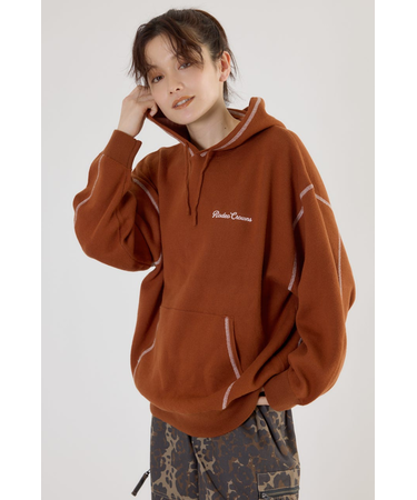 スウェットライクジャガードロゴフーディー