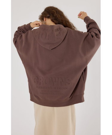 【UNISEX】エンボスBIG ZIPパーカー