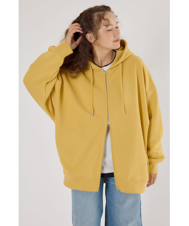【UNISEX】エンボスBIG ZIPパーカー