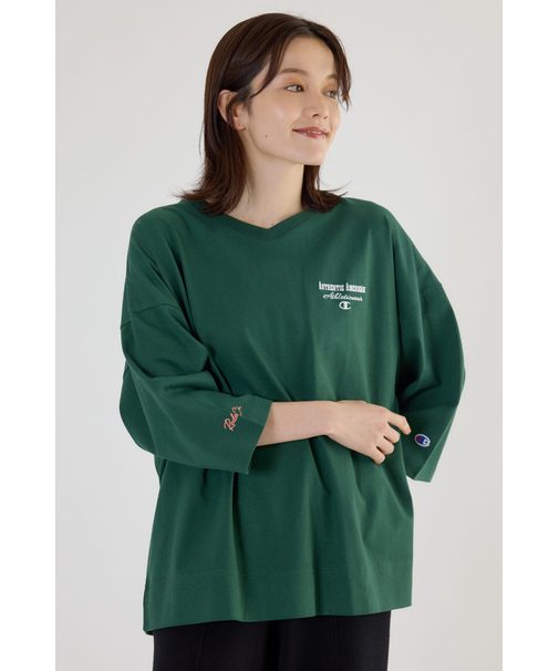 Champion Vネック7分袖トップス