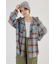 【UNISEX】フードチェックシャツ