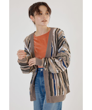 【UNISEX】3Dマルチカラーニットカーディガン