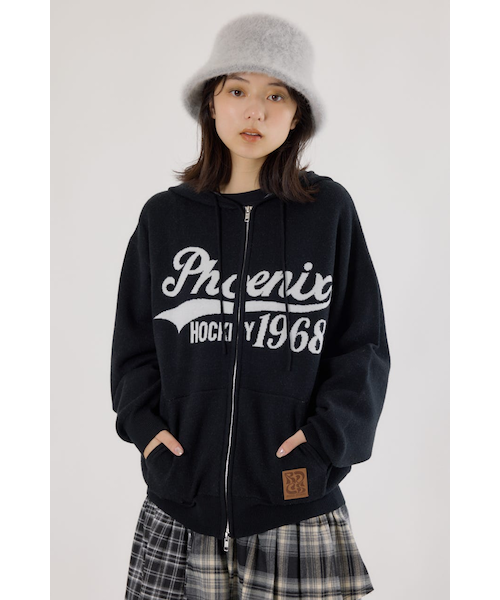 ジャガードニットジップパーカー｜ロデオクラウンズ／ロデオ