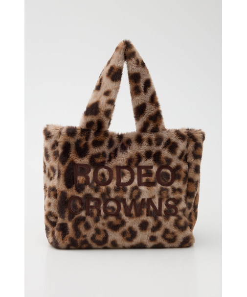 フェイクファーパッチロゴトート