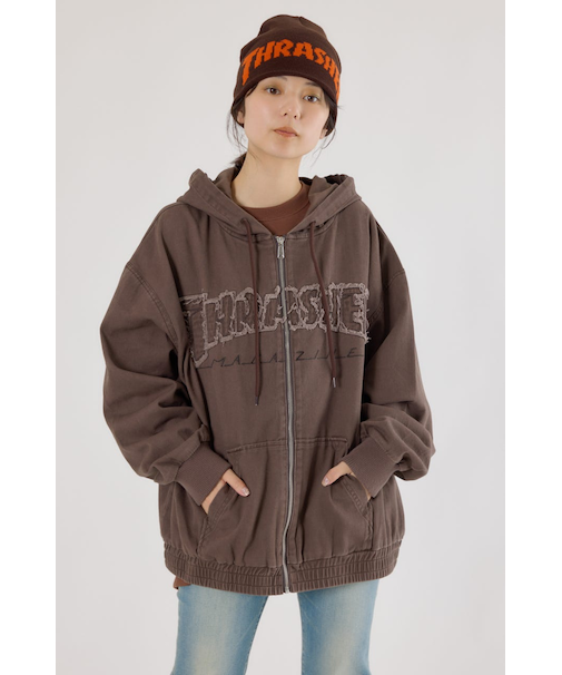 【UNISEX】(THRASHER) デニムフードブルゾン
