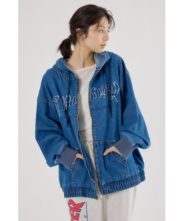【UNISEX】(THRASHER) デニムフードブルゾン