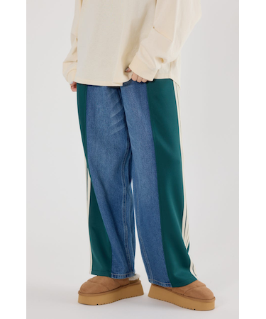 【UNISEX】 カスタムトラック デニムパンツ