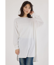 ラウンドヘムロングスリーブTシャツ