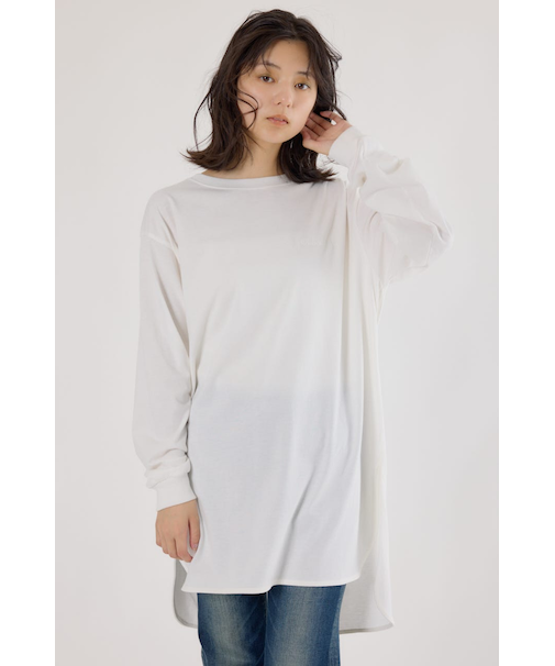 ラウンドヘムロングスリーブTシャツ