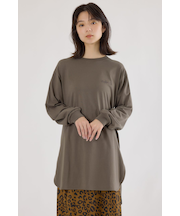 ラウンドヘムロングスリーブTシャツ