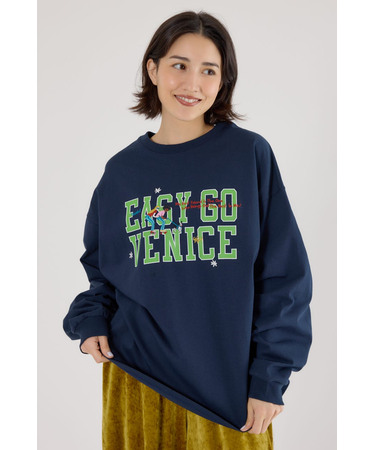 embroidery collegeロング Tシャツ