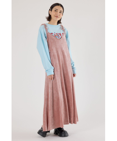 ベロアキャミワンピース