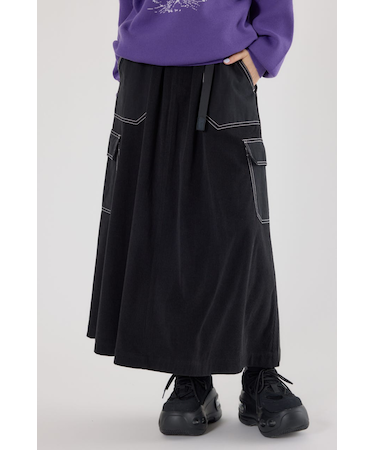 テープベルト異素材切替カーゴスカート