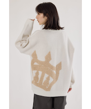 ビッグクラウンニットトップス