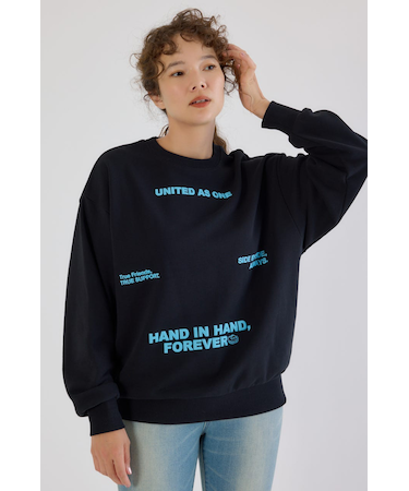 メッセージスウェットトップス