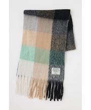 チェックガラ ボリュームマフラー