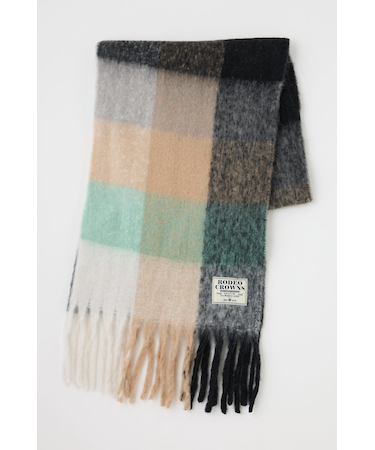 チェックガラ ボリュームマフラー