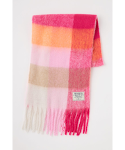 チェックガラ ボリュームマフラー