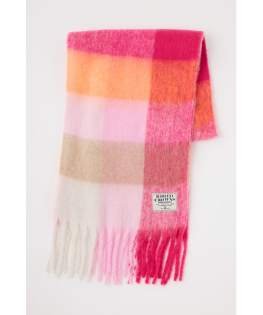 チェックガラ ボリュームマフラー