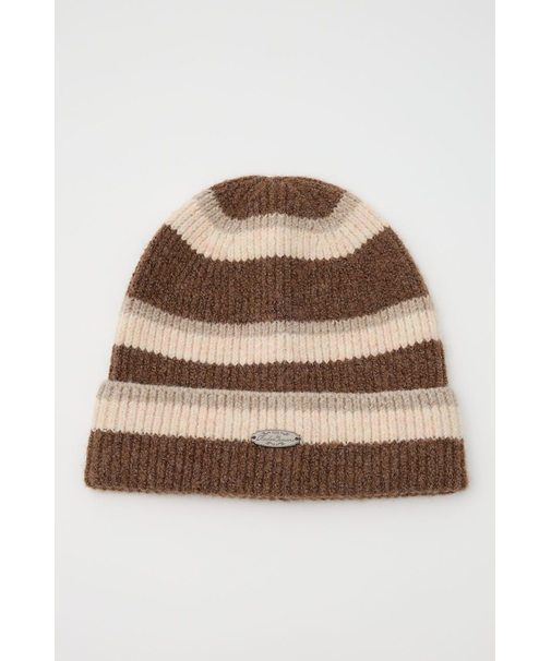 ボーダーモヘアニットビーニー