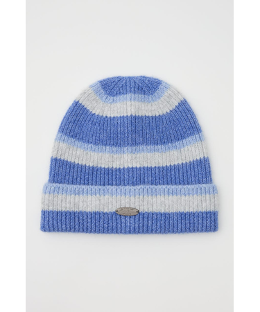 ボーダーモヘアニットビーニー