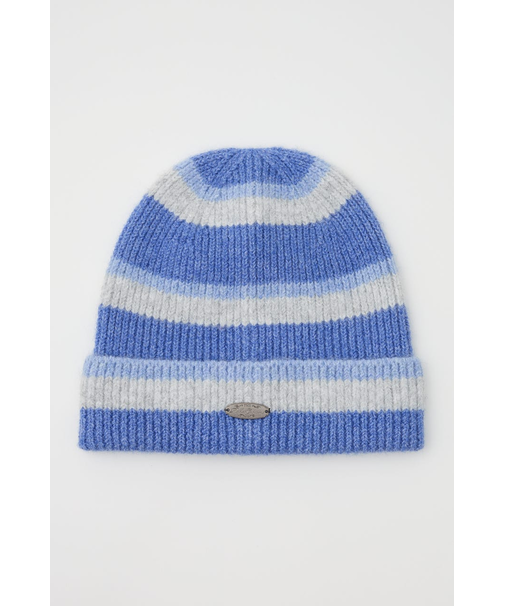 ボーダーモヘアニットビーニー