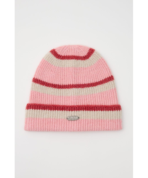 ボーダーモヘアニットビーニー