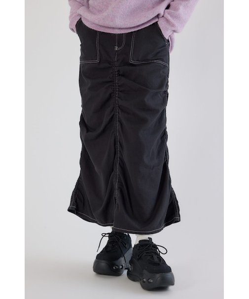 シャーリングマキシスカート