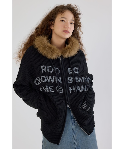 FADE LOGOニットジップフーディー｜ロデオクラウンズ／ロデオ