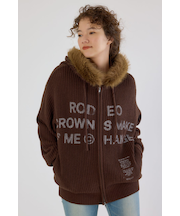 FADE LOGOニットジップフーディー