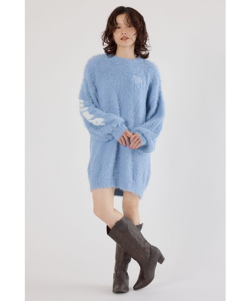 シャギーロゴニットワンピース