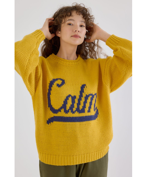 ローゲージジャガードニットトップス