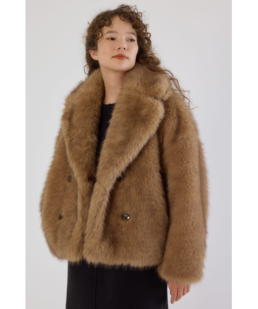 フェイクファーピーコート