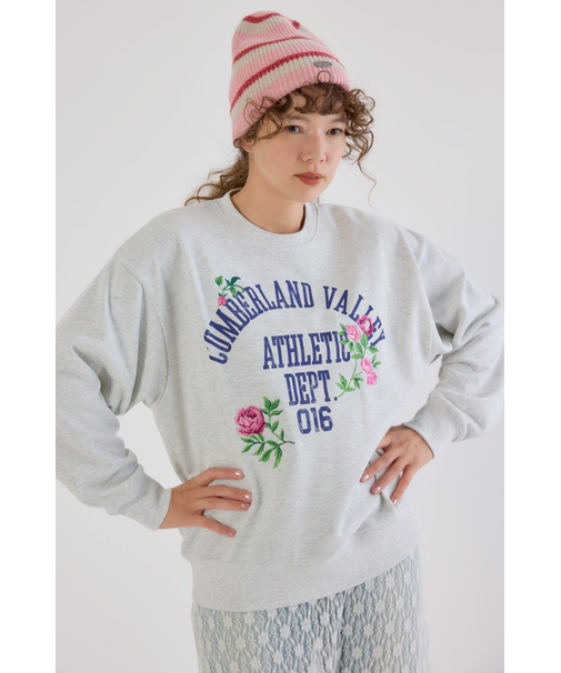 フラワーステッチカレッジスウェット