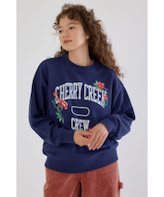 フラワーステッチカレッジスウェット